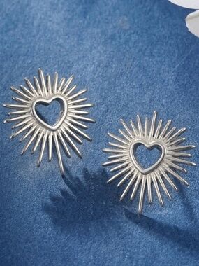 Radiant Sacred Heart~ of Jesus Immaculate Mary Burst Explode Catholic Steel Stud